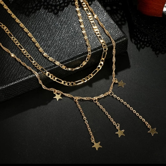 *Rivers* Stars and Chain Layered necklace - Picture 3 of 6
